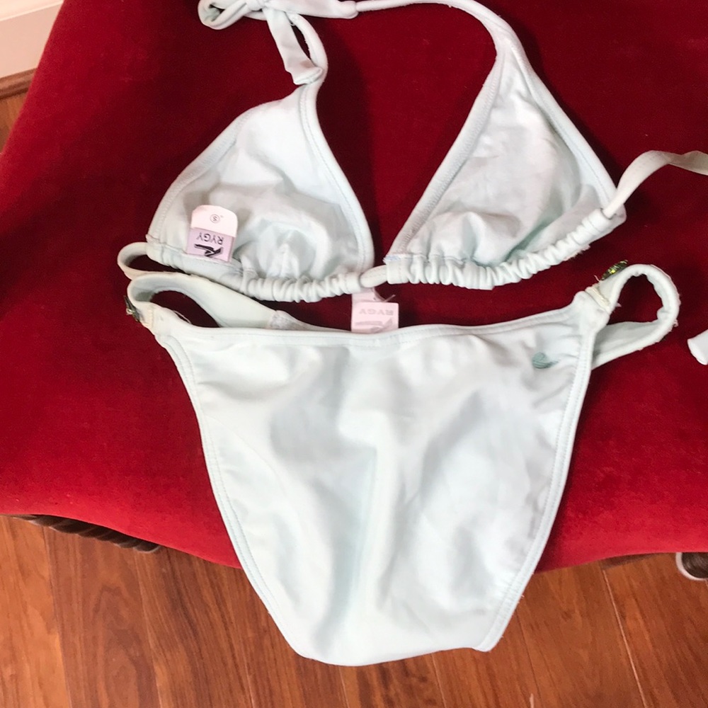 Nice apple green shinny stones bikinis suits - Picture 2 of 3